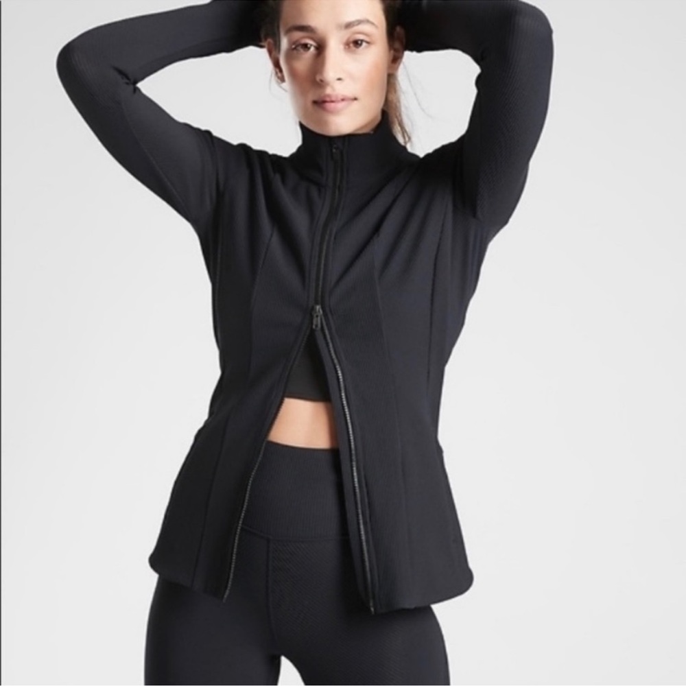 Athleta Shanti Ribbed Jacket Gem